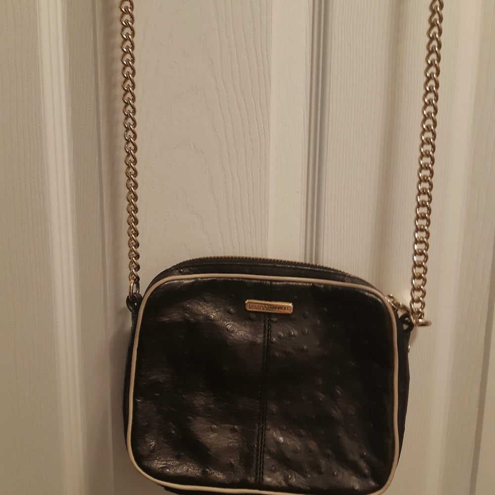 Rebecca Minkoff Black Crossbody Bag with Gold Chain